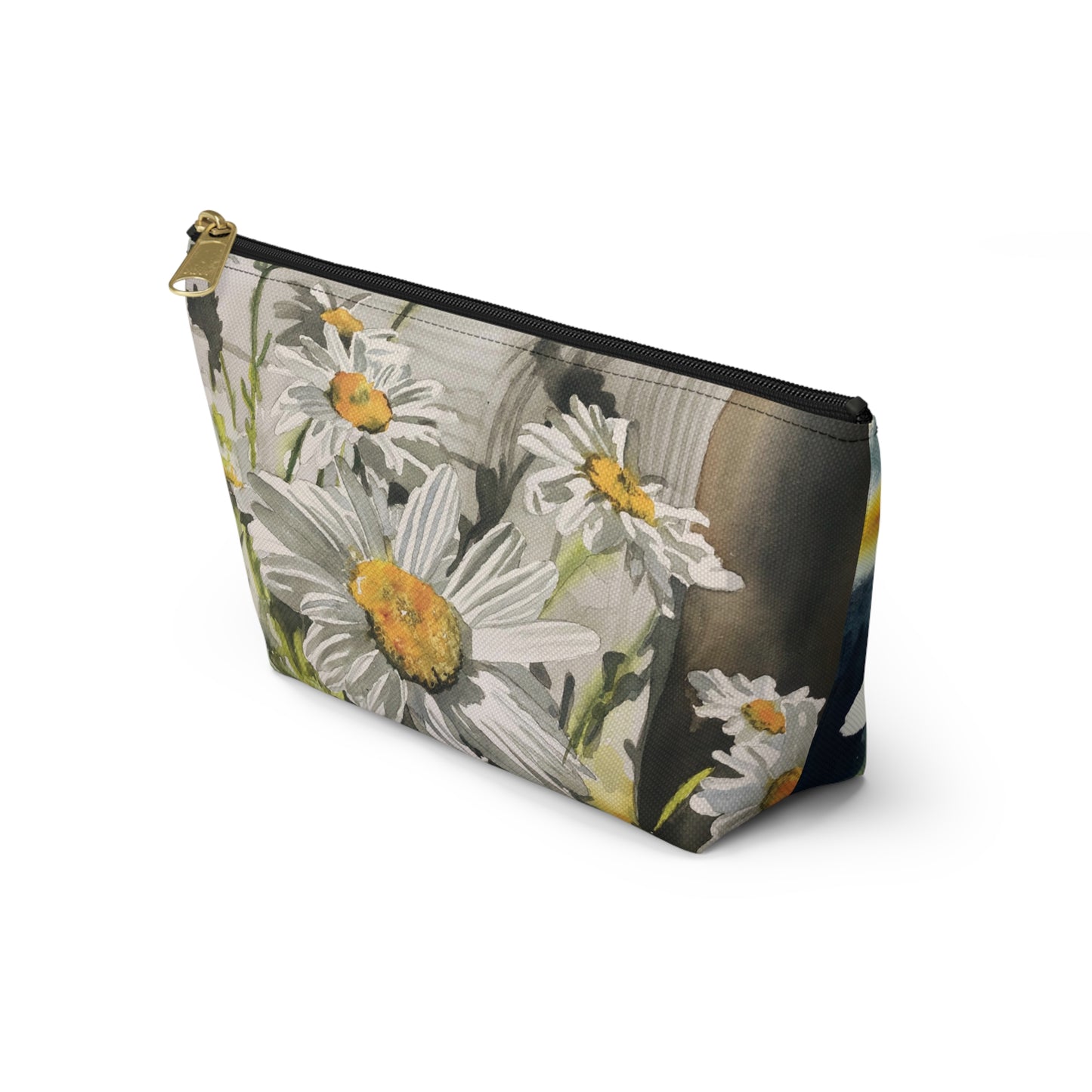 "Daisies" Accessory Pouch w T-bottom