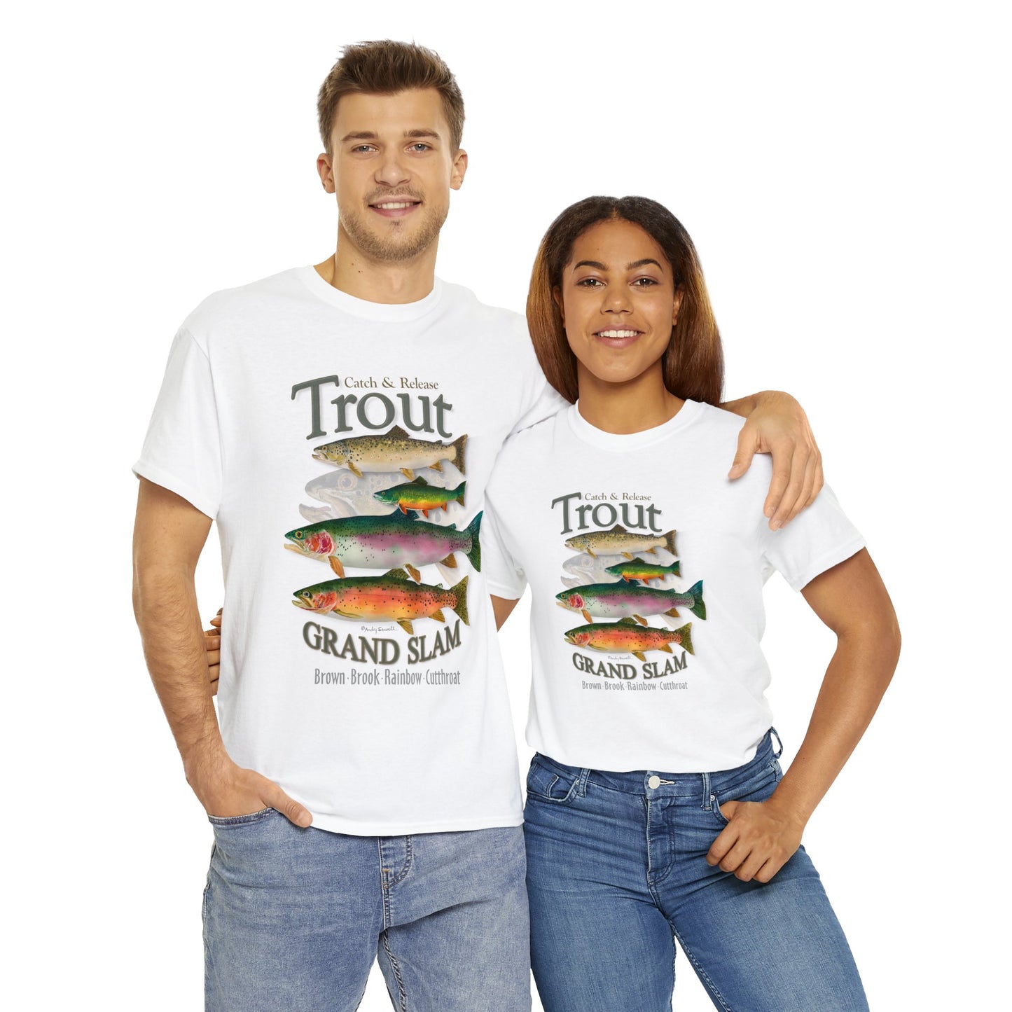 "Trout Grand Slam" Unisex 100% Heavy Cotton Tee