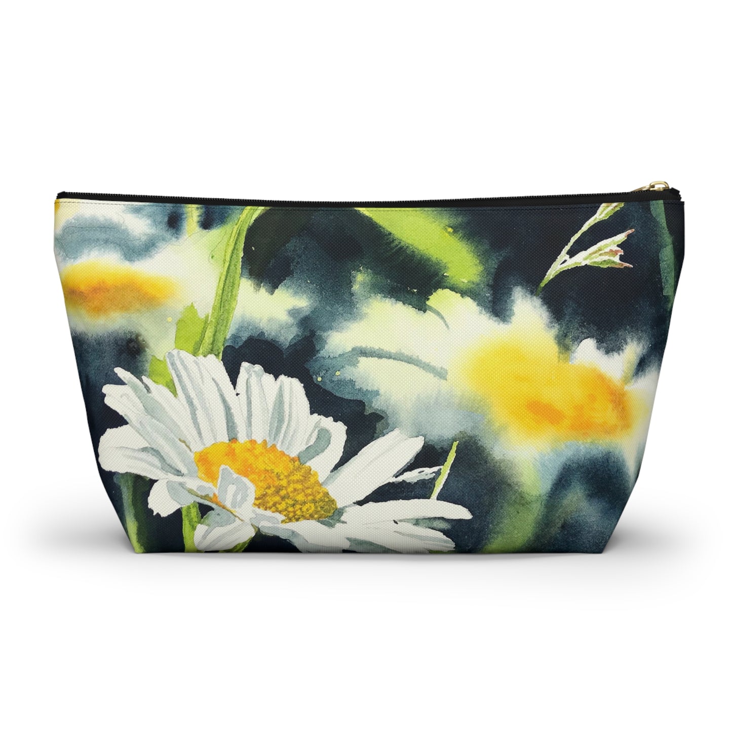 "Daisies" Accessory Pouch w T-bottom
