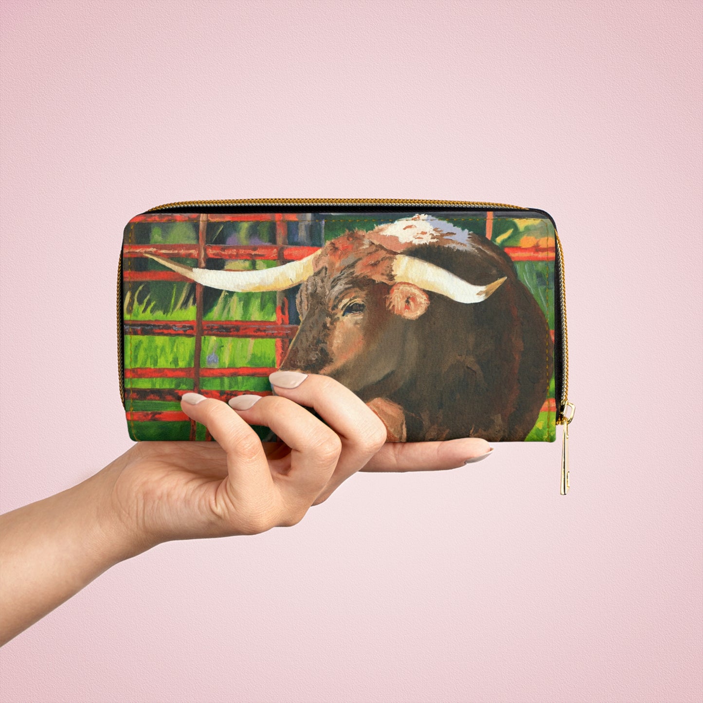 Zipper Wallet - from Andy's "Longhorn" paintings