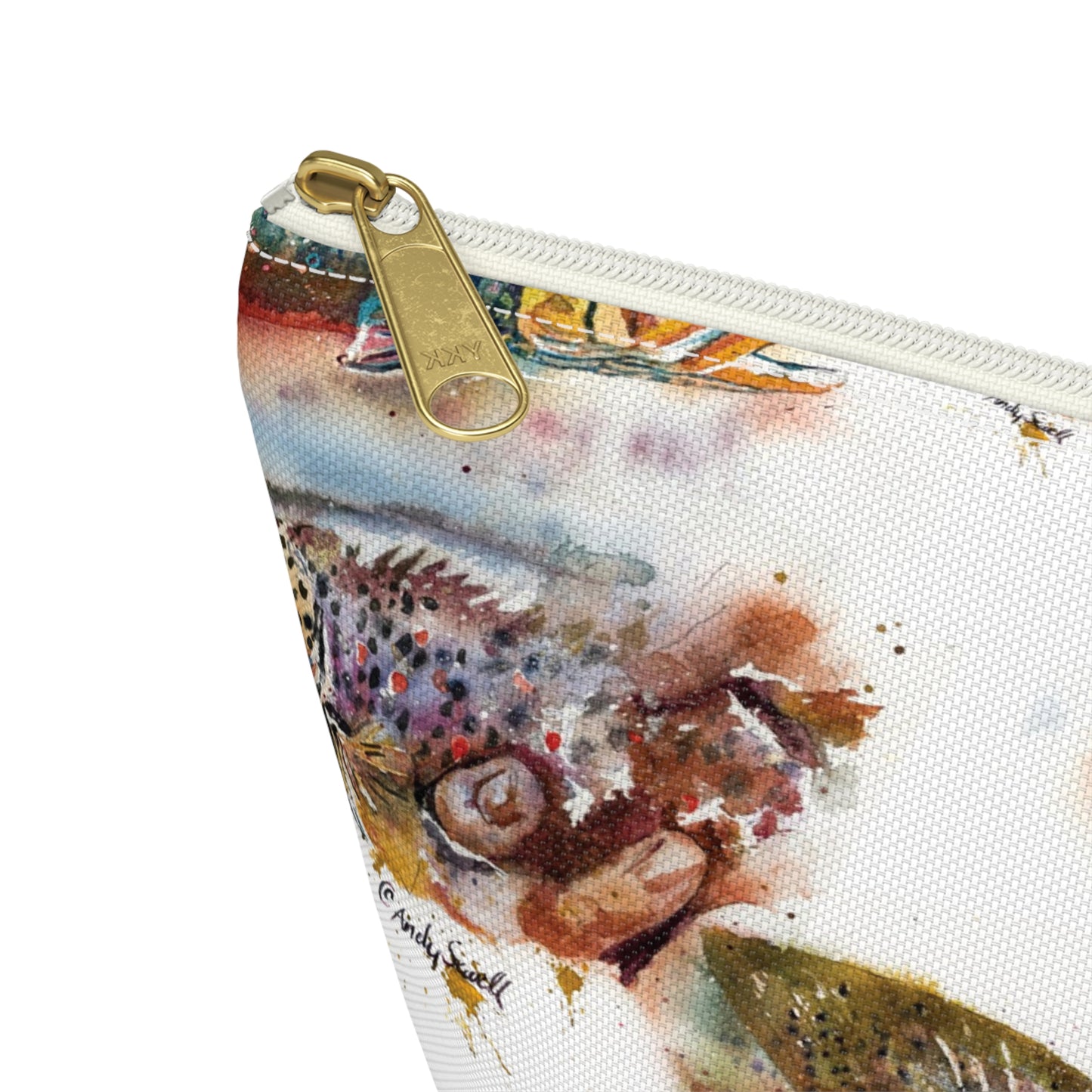 "Splashy Trout Grand Slam" - Fish Tackle Pouch w T-bottom