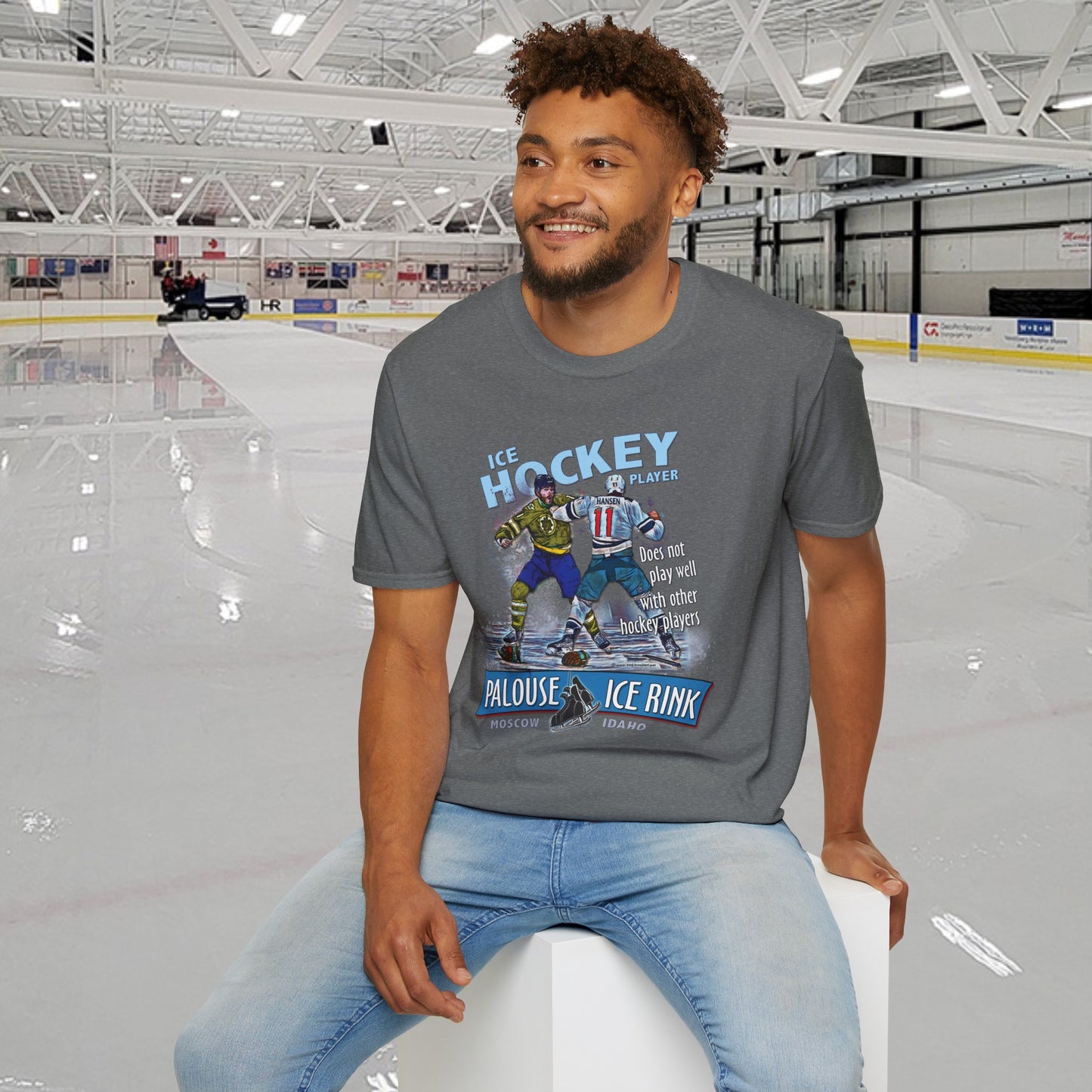"Hockey Players Playing Well" T-Shirt - 100% ring-spun soft cotton