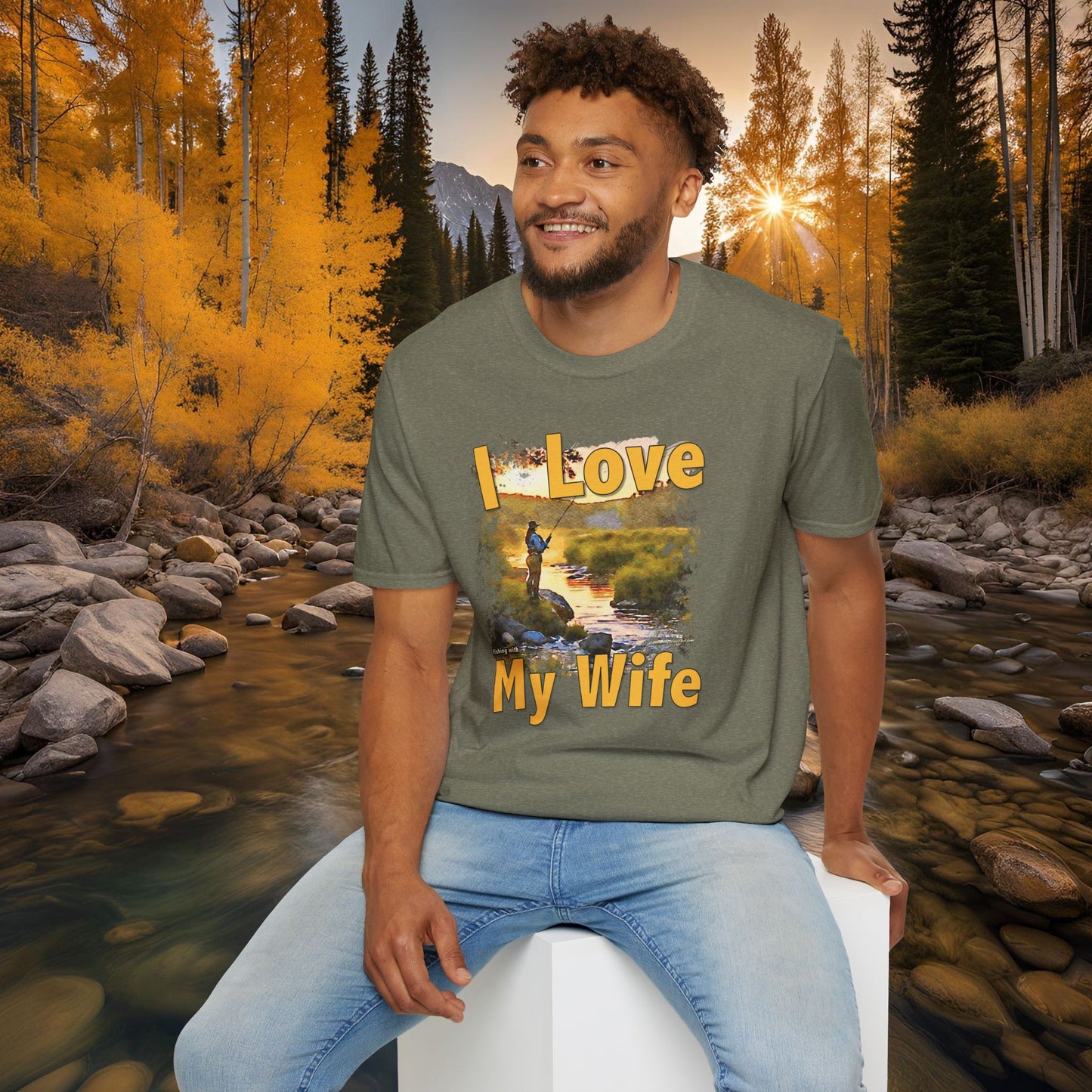 I Love My Wife Fishing With Tee