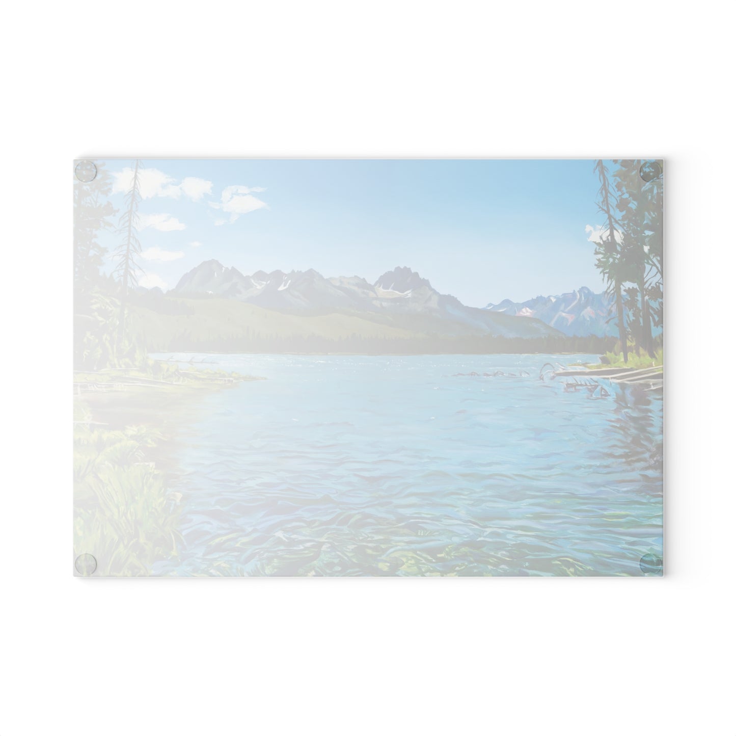 "Redfish Summer Clear" Glass Cutting Board