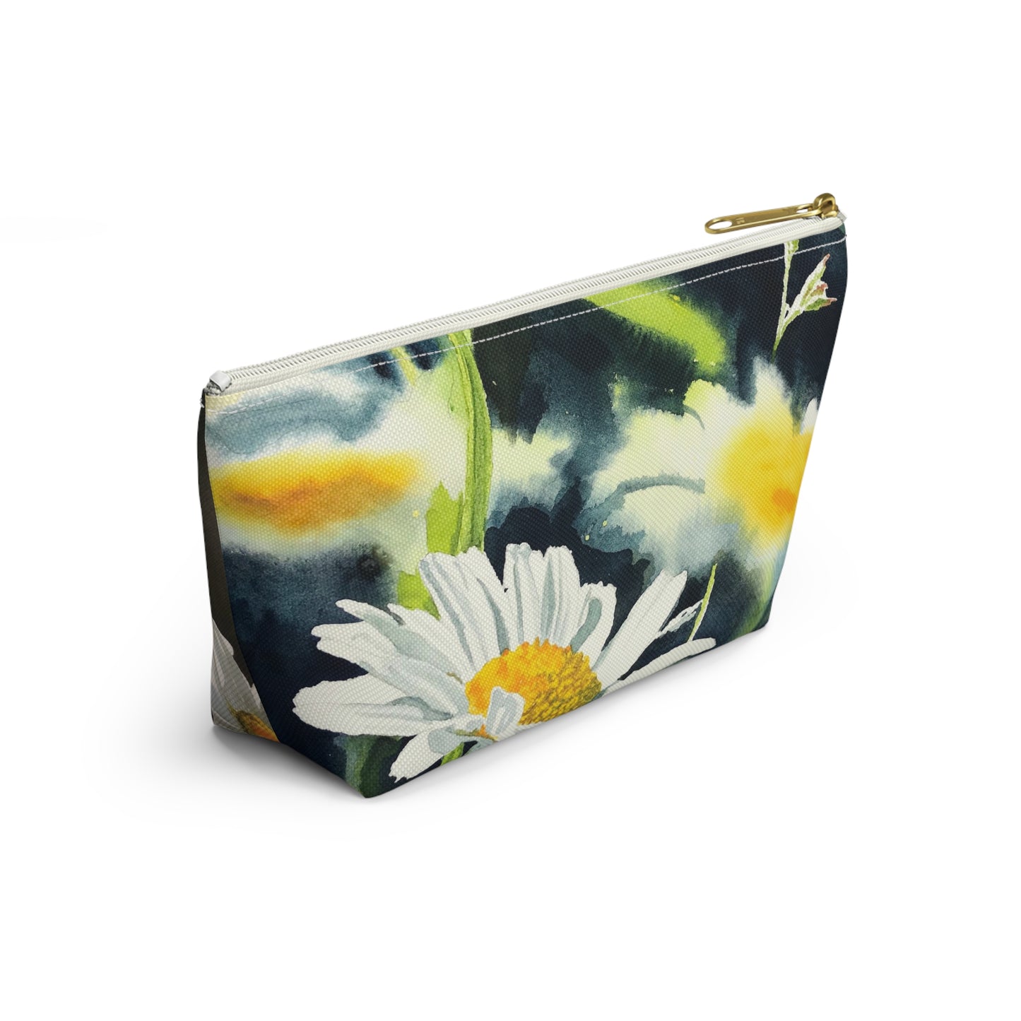 "Daisies" Accessory Pouch w T-bottom