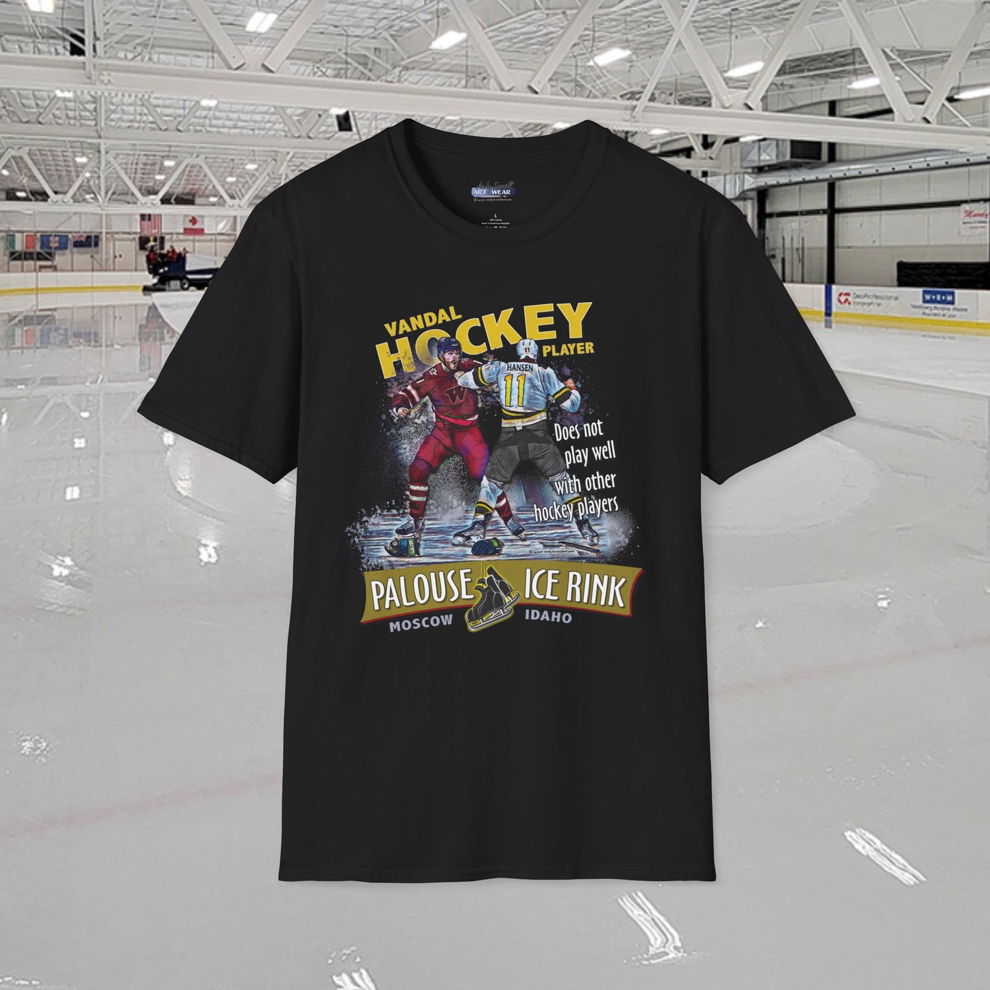 "Idaho Hockey Player" - Unisex Softstyle T-Shirt