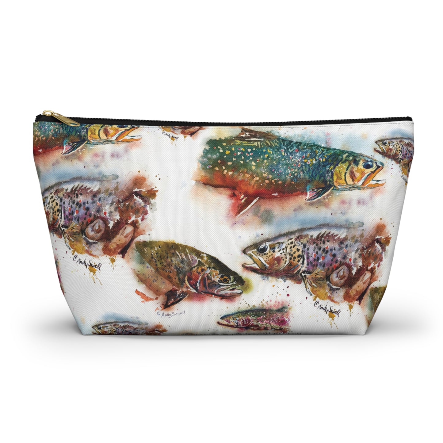"Splashy Trout Grand Slam" - Fish Tackle Pouch w T-bottom
