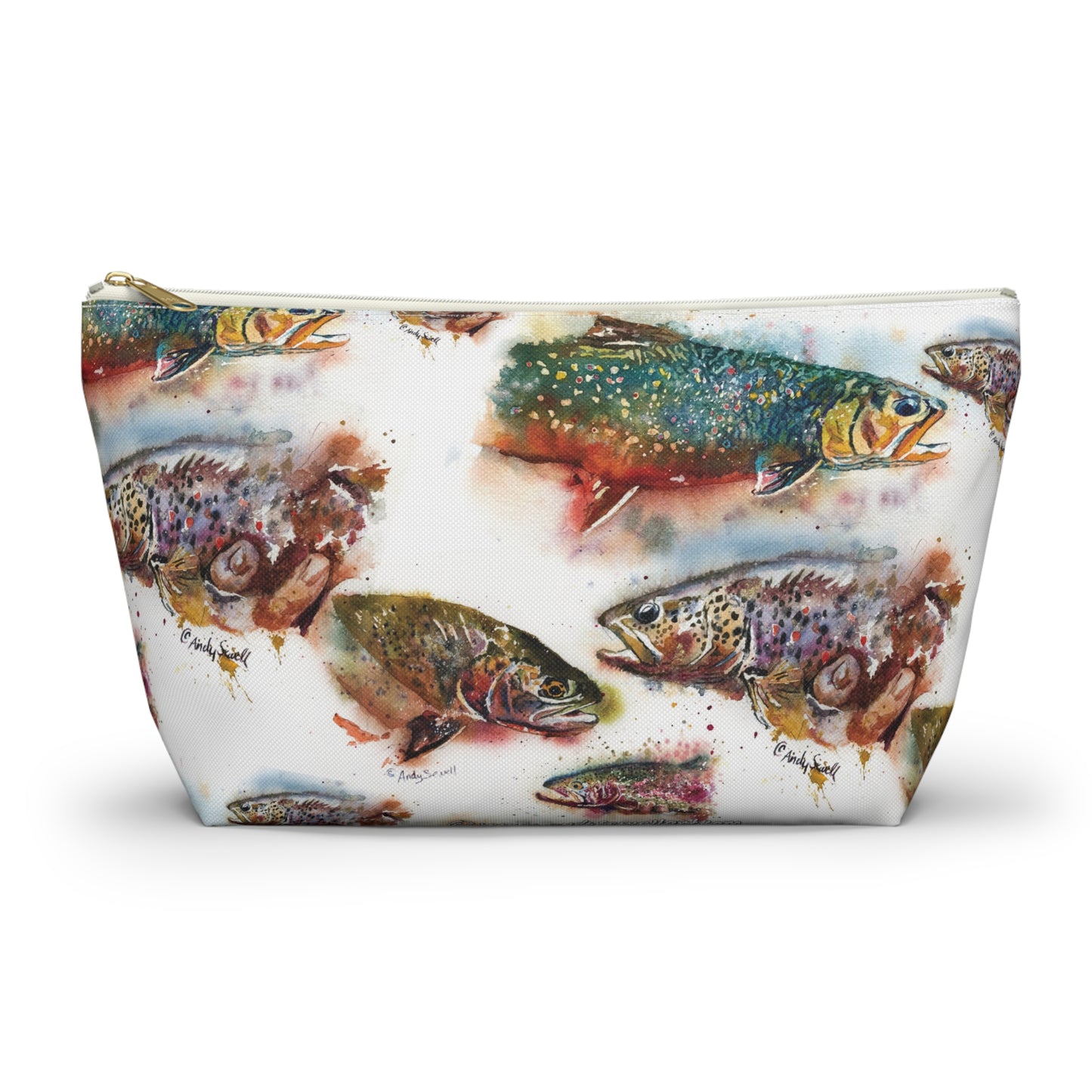 "Splashy Trout Grand Slam" - Fish Tackle Pouch w T-bottom