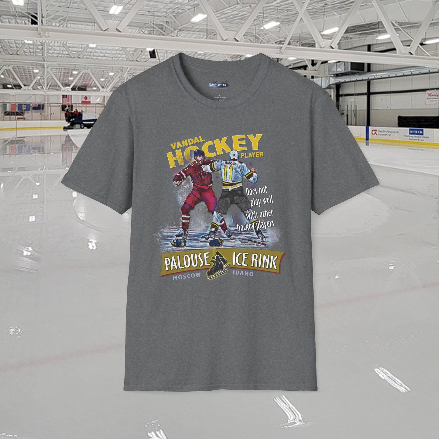 "Idaho Hockey Player" - Unisex Softstyle T-Shirt