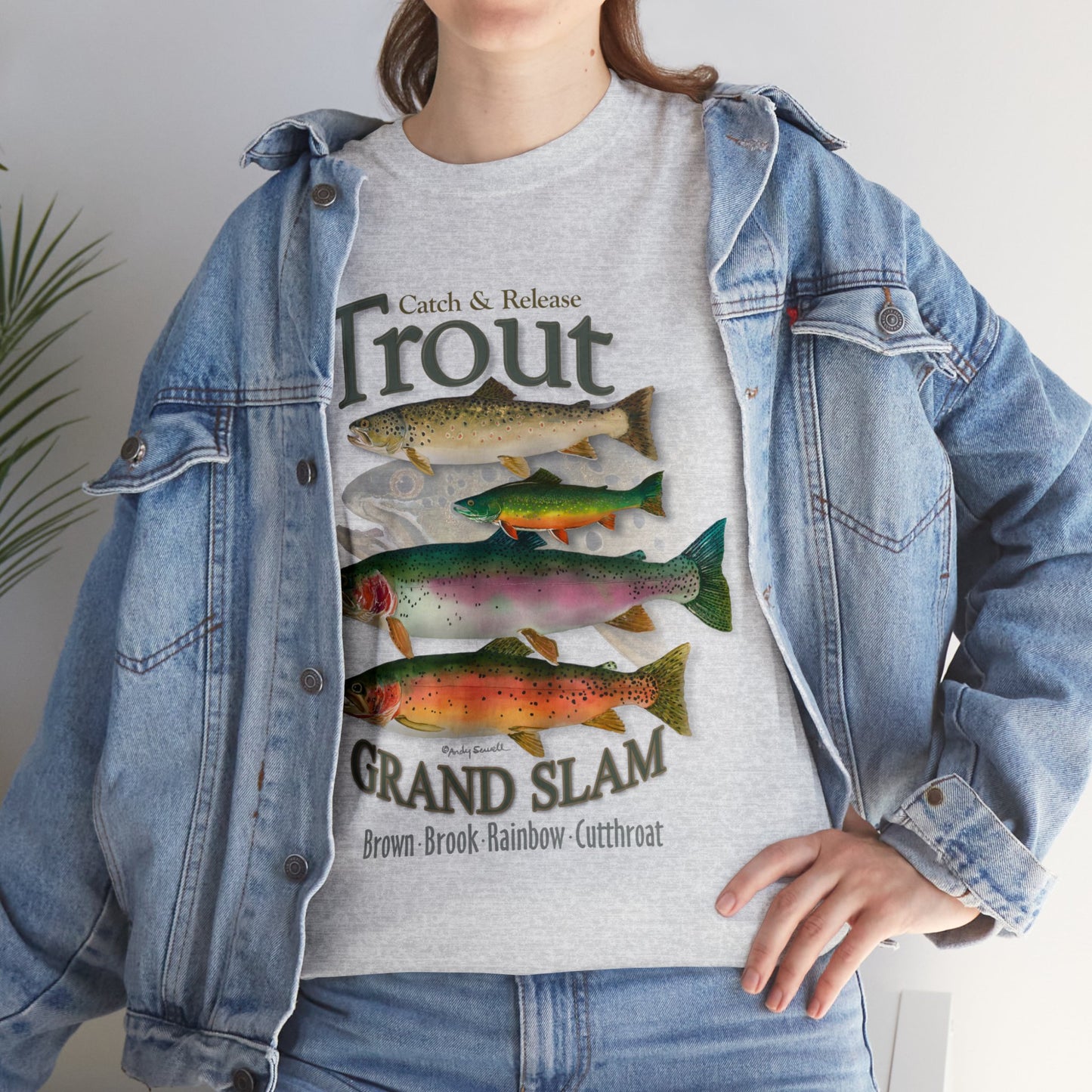 "Trout Grand Slam" Unisex 100% Heavy Cotton Tee