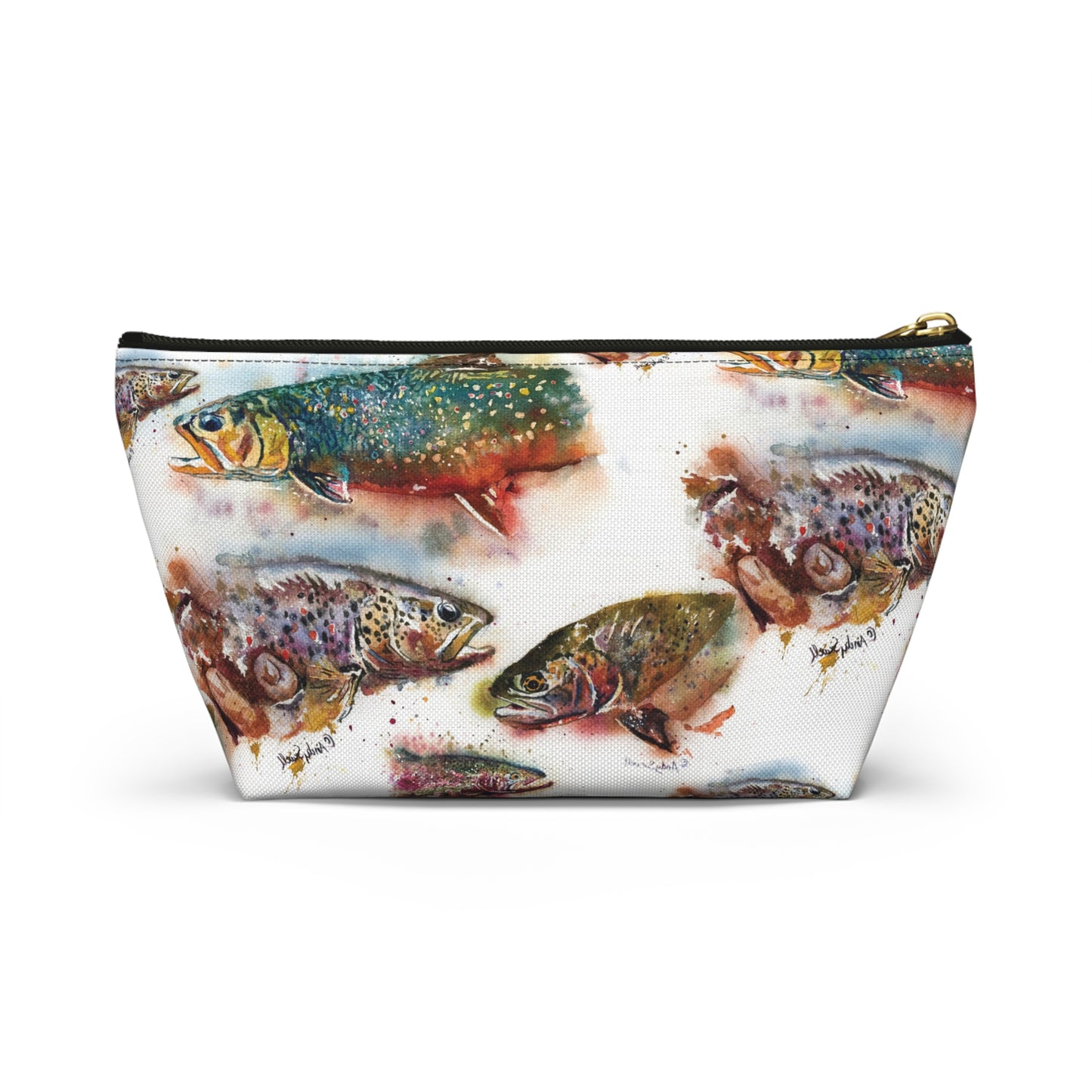 "Splashy Trout Grand Slam" - Fish Tackle Pouch w T-bottom