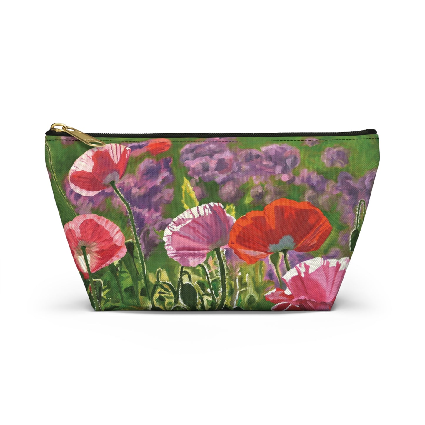 "Poppy Party" Accessory Pouch w T-bottom