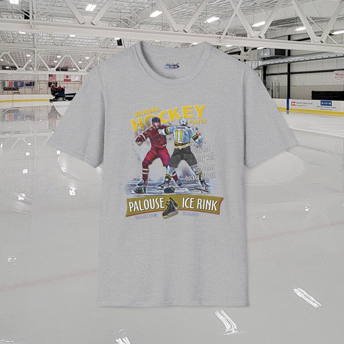"Idaho Hockey Player" - Unisex Softstyle T-Shirt