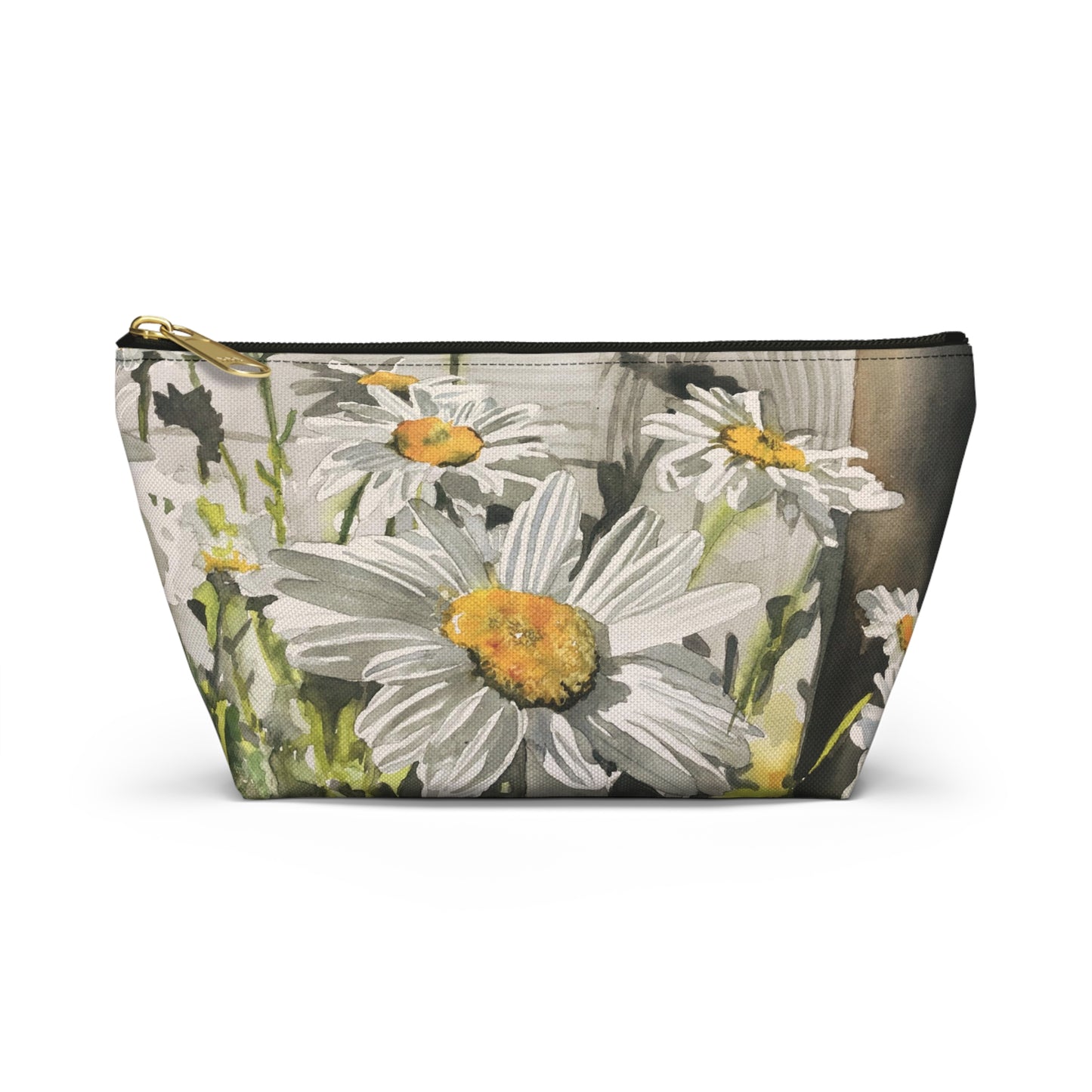 "Daisies" Accessory Pouch w T-bottom