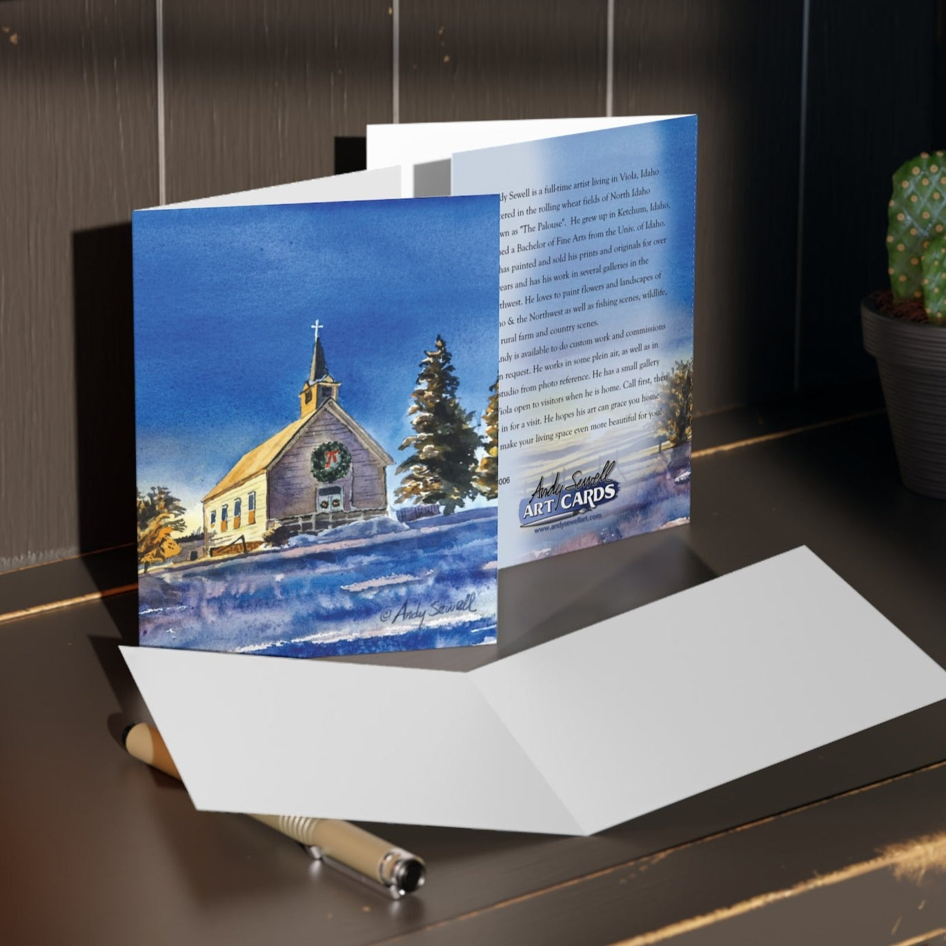 "Freeze Church Christmas" Blank Christmas Cards tall (8, 16, and 24 pcs)