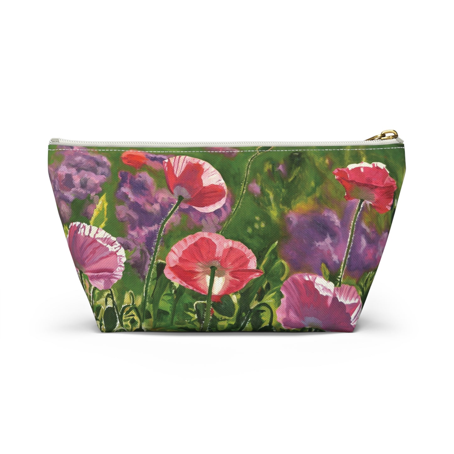 "Poppy Party" Accessory Pouch w T-bottom
