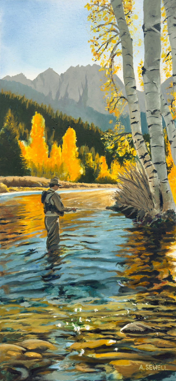 "Autumn Stillness" 16x36 Oil on Canvas