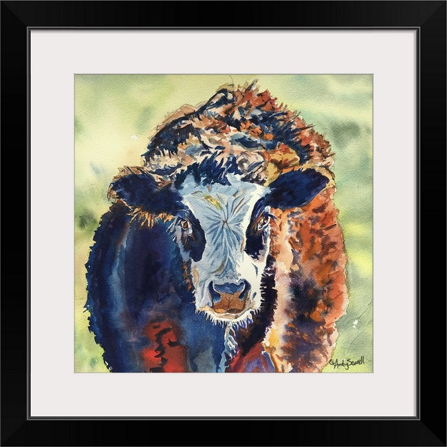 "His name is Dudley" 12x16 Original watercolor or signed edition Giclee Reprod. of my steer Dudley.