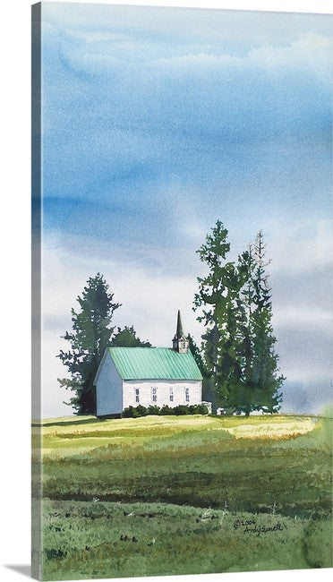 "Freeze Church" 9x16 watercolor Giclee Reprod. of a popular local church