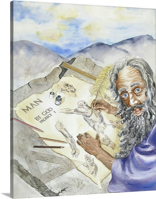 "God Designs" - Giclée art prints of God Designing Man
