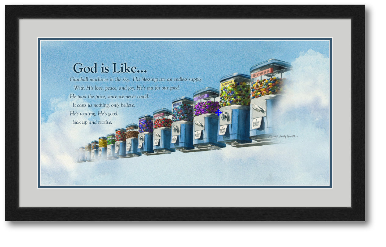 "God is Like" - Giclée fine art prints of gumball machines in the sky!
