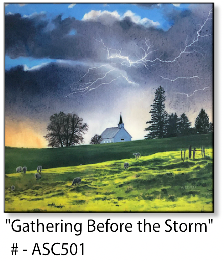 ASC501 "Gathering before the storm" ceramic coaster