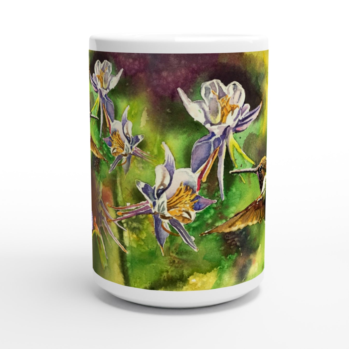 "Hummer at Colombine" Hummingbird Coffee Mug Mug, gift mug