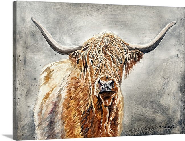“Blondie the Highlander” - Original or Fine art Giclée print, highlander wall art, cow wall art