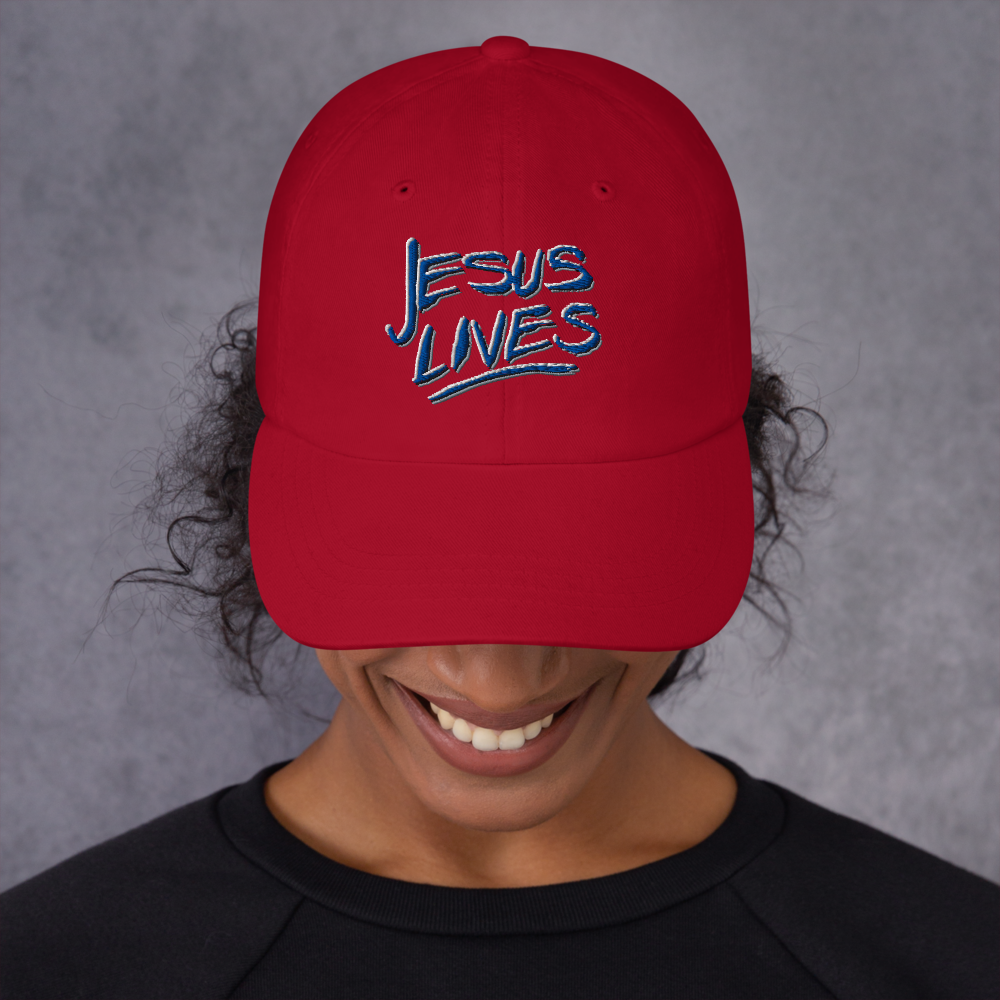 Hat with Andy's "Jesus Lives" Design
