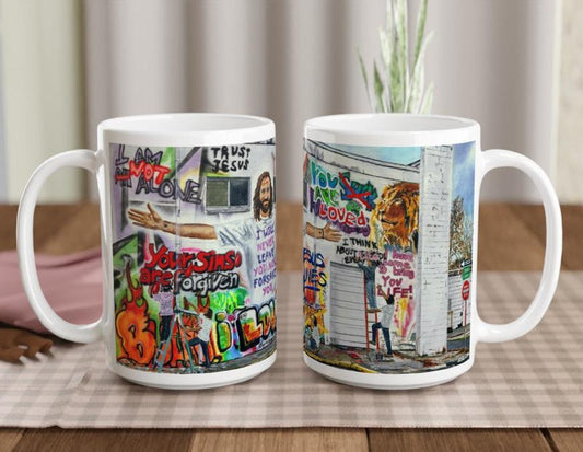 Inspirational Jesus Graffiti Mug (15 oz)