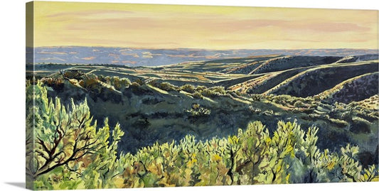 "Foothills Evening View” - 40"x20" - Original Acrylic painting, or Giclée art prints