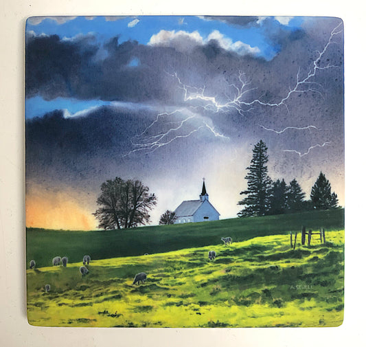 ASC501 "Gathering before the storm" ceramic coaster