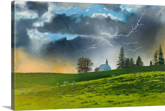 "Gathering before the Storm" Oil on Canvas 54x32, various size paper or canvas giclée prints available.