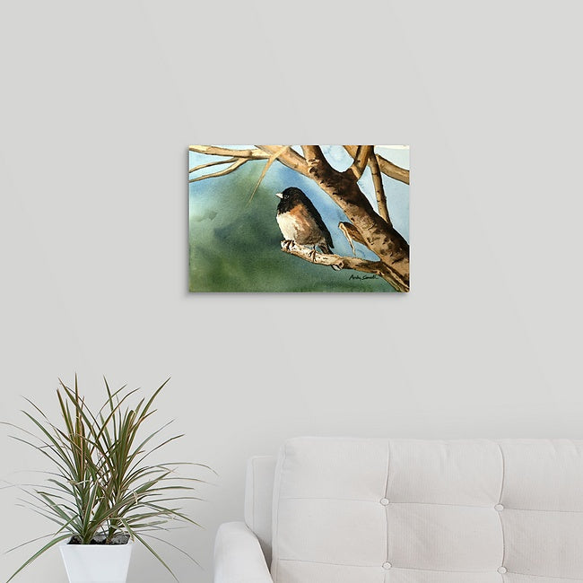 "J is for Junco" Original 8x12 or framed 11x14 watercolor or giclee print