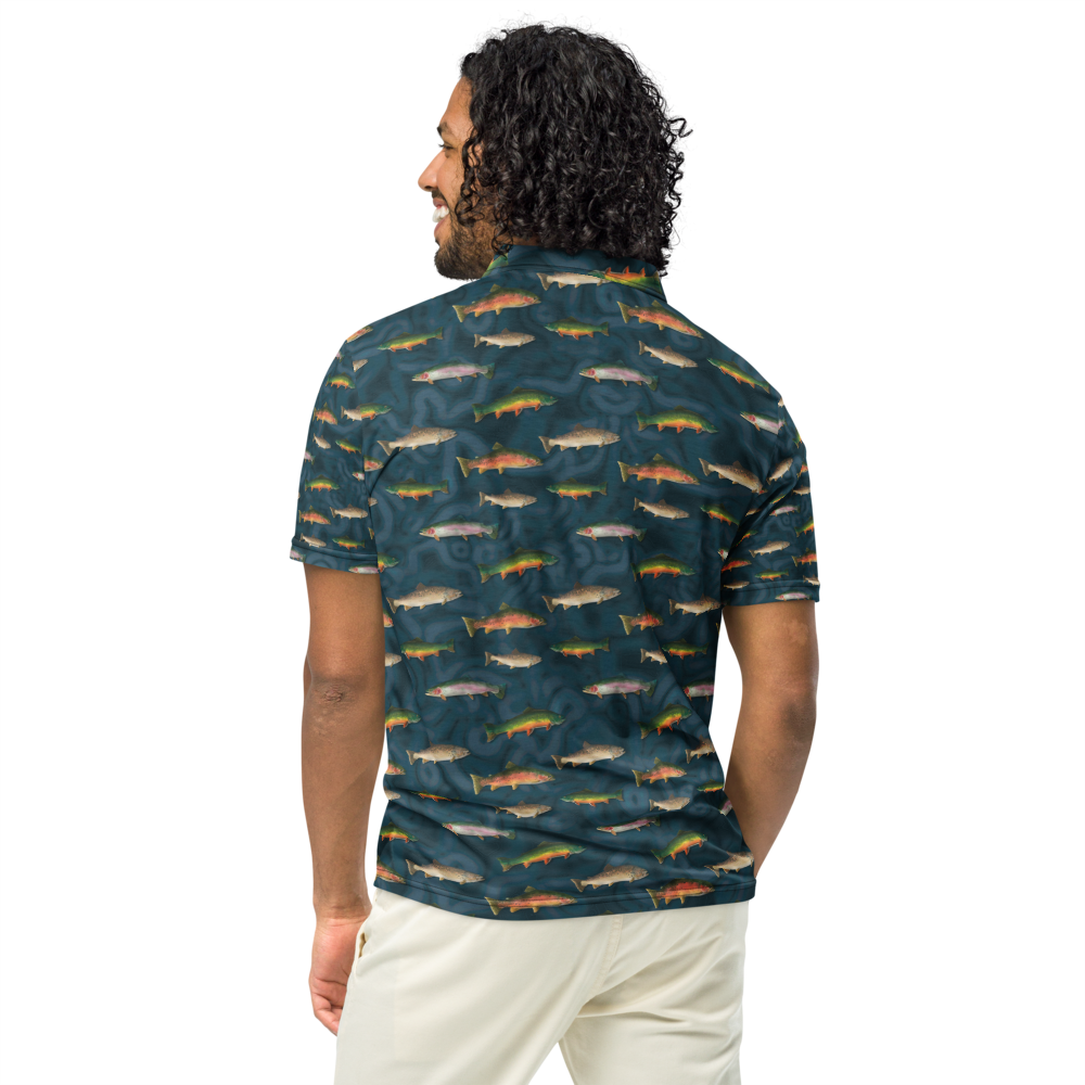 "Trout Grand Slam" Men’s slim fit polo