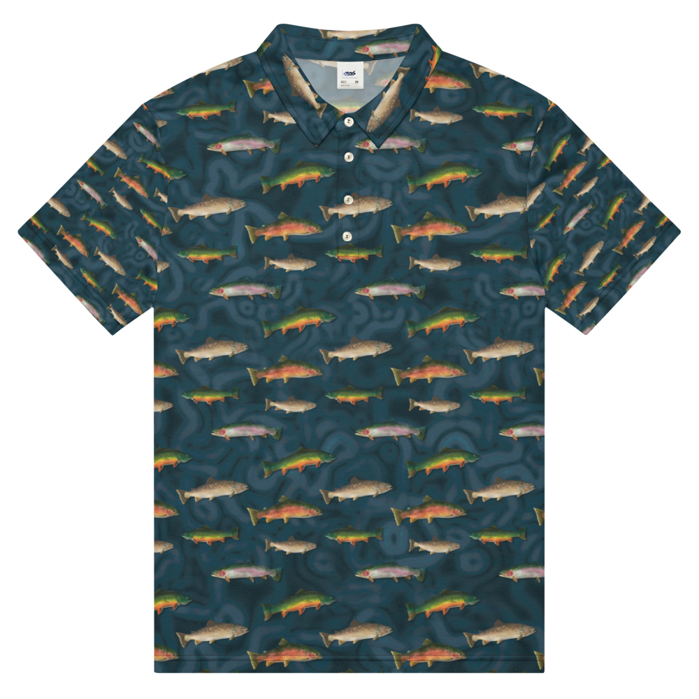"Trout Grand Slam" Men’s slim fit polo
