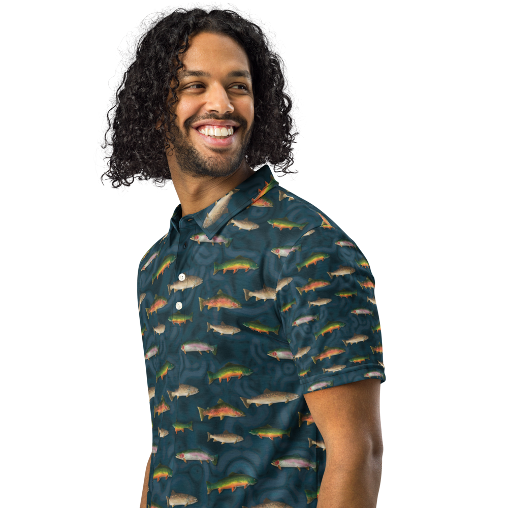 "Trout Grand Slam" Men’s slim fit polo