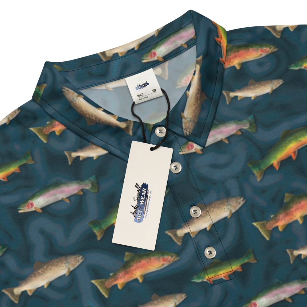 "Trout Grand Slam" Men’s slim fit polo