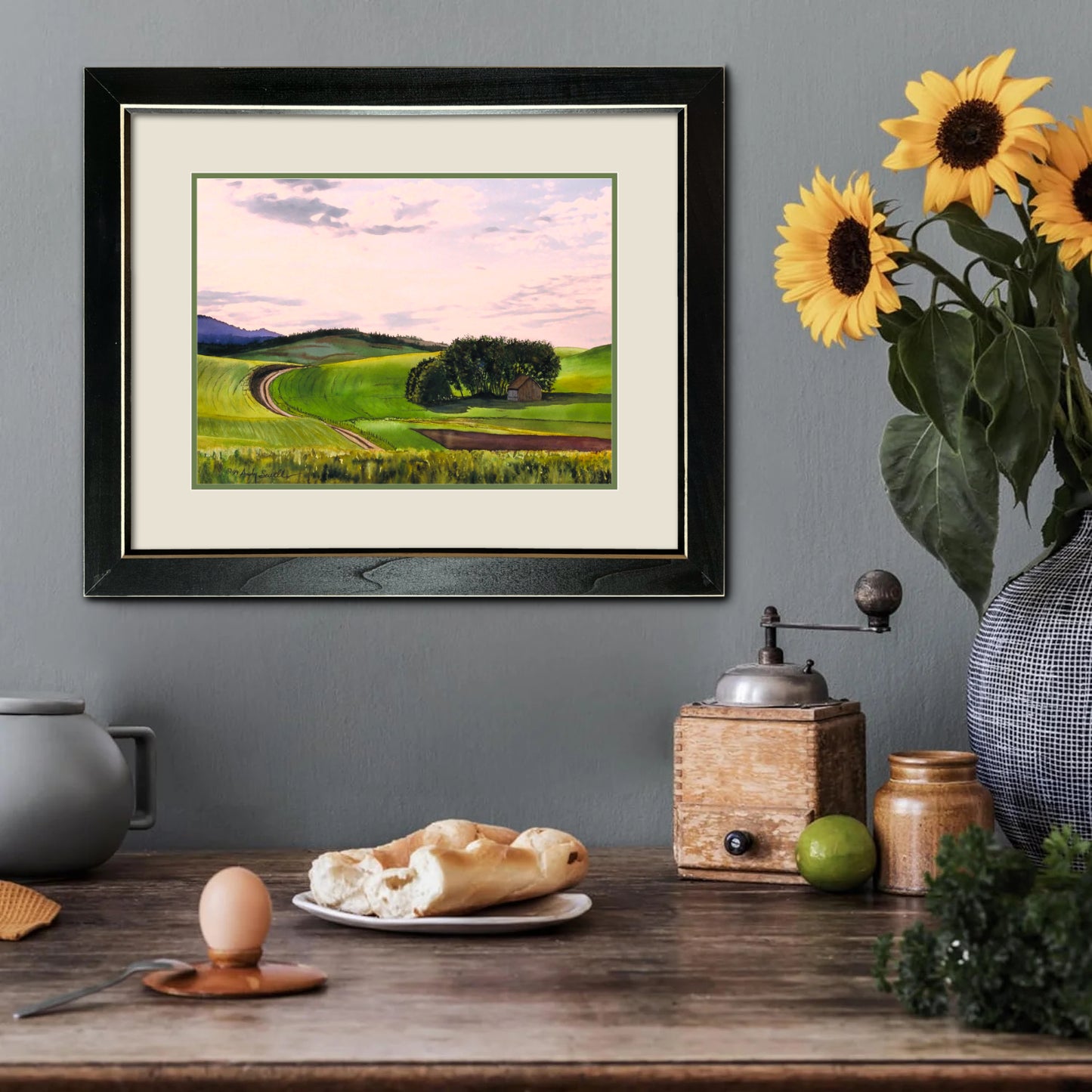 "Palouse Country" Giclee Reprod. of a beautiful palouse landscape with old barn.