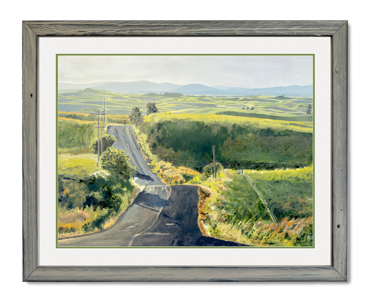 "Palouse Country Road" - An Original Oil Painting of the Northwest Palouse country landscape