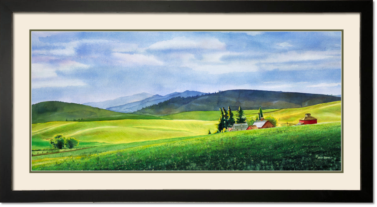 "Palouse Springtime" Springtime on a beautiful palouse landscape with old barn.