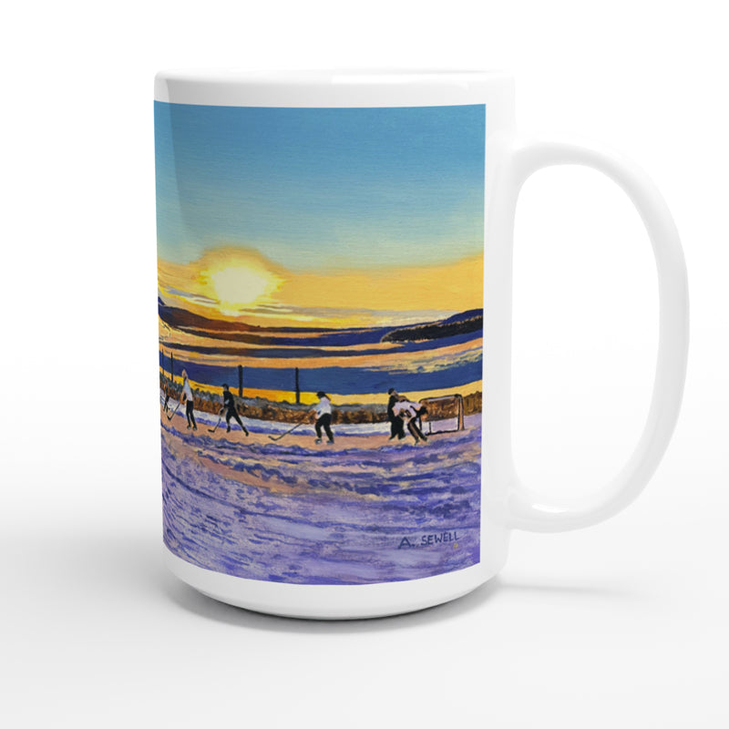 "Palouse Country Pond Hockey” - Giclée art prints from oil painting.