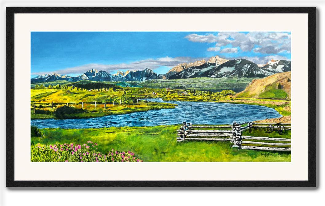 "Sawtooth Springtime” - 48"x24" - Giclee Reprod. from Acrylic on Canvas painting