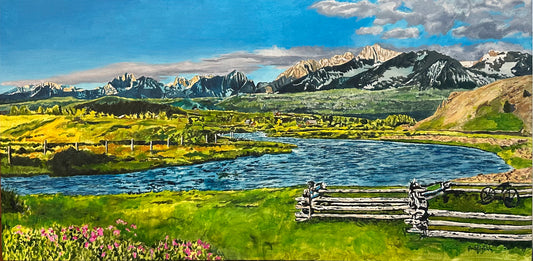 "Sawtooth Springtime” - 48"x24" - Original Acrylic on Canvas painting, or Giclée art prints.