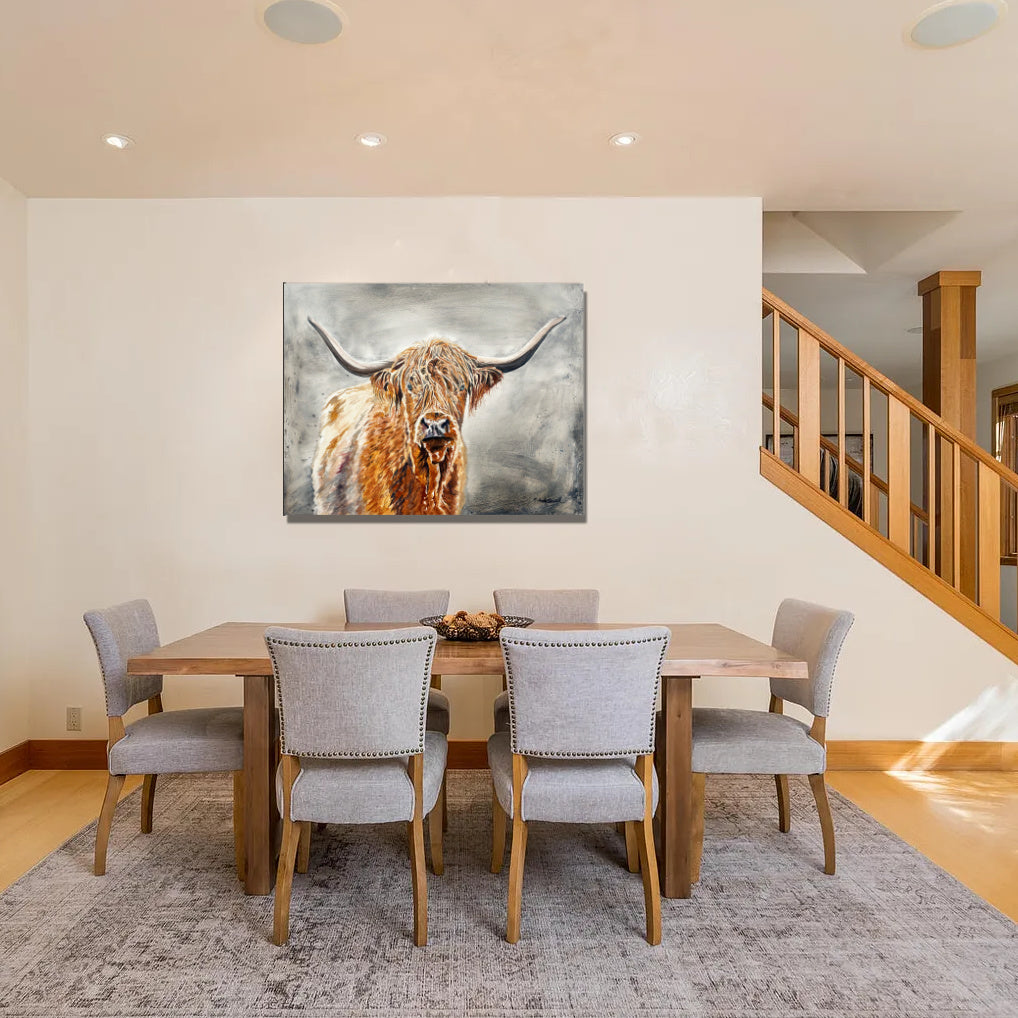 “Blondie the Highlander” - Original or Fine art Giclée print, highlander wall art, cow wall art