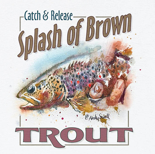 "Splash of Brown: Trout" Unisex Heavy Cotton Tee