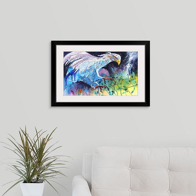 "The Warring Angel" 24"x36"- Prophetic art painted in a live worship service. Original or Giclée prints available.