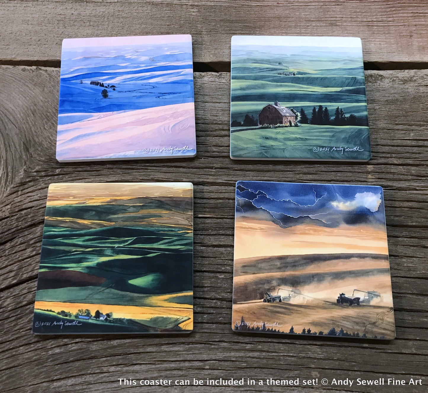 ASC090 "Palouse Country Classic" ceramic coaster