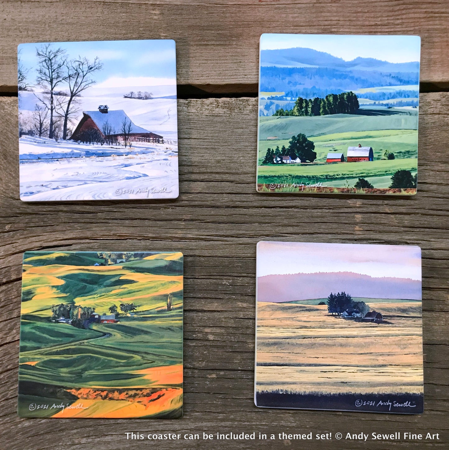 ASC112 "Palouse Gold" ceramic coaster
