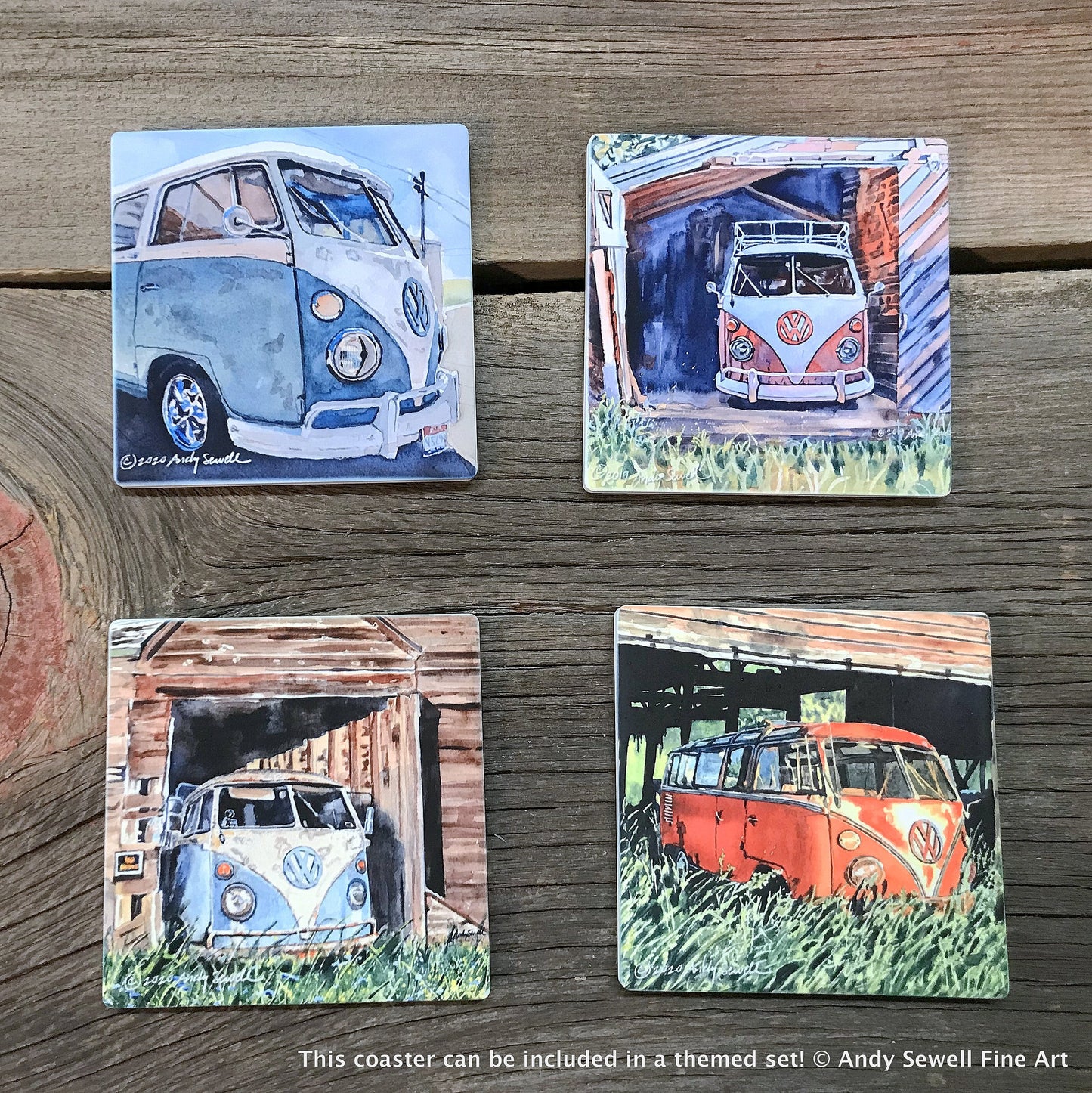 ASC329 "Barn Find Bus" ceramic coaster